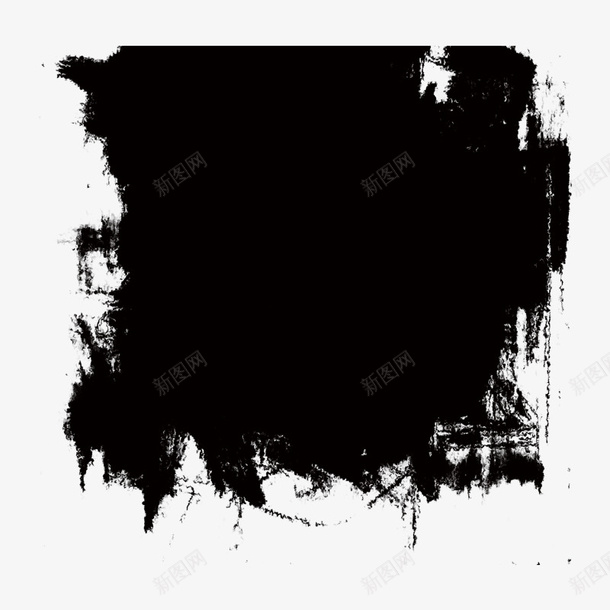 黑色水墨传统纹理png免抠素材_88icon https://88icon.com 书法 传统 创意 水墨 渐变 笔触 设计 黑色