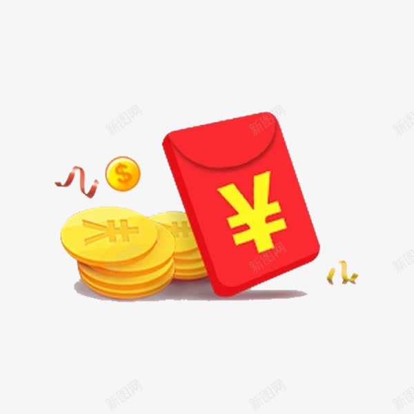 红色漂浮的金币图png免抠素材_88icon https://88icon.com 创意 卡通手绘 商务 水彩 红包 金币 金钱