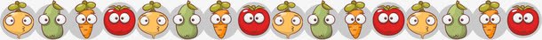 可爱卡通蔬菜分割线png免抠素材_88icon https://88icon.com 健康 分界线 卡通分割线 卡通分界线 番茄 红萝卜 胡萝卜 茄子 蔬菜