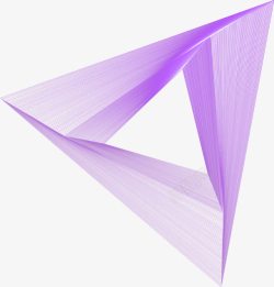 紫色几何三角形素材