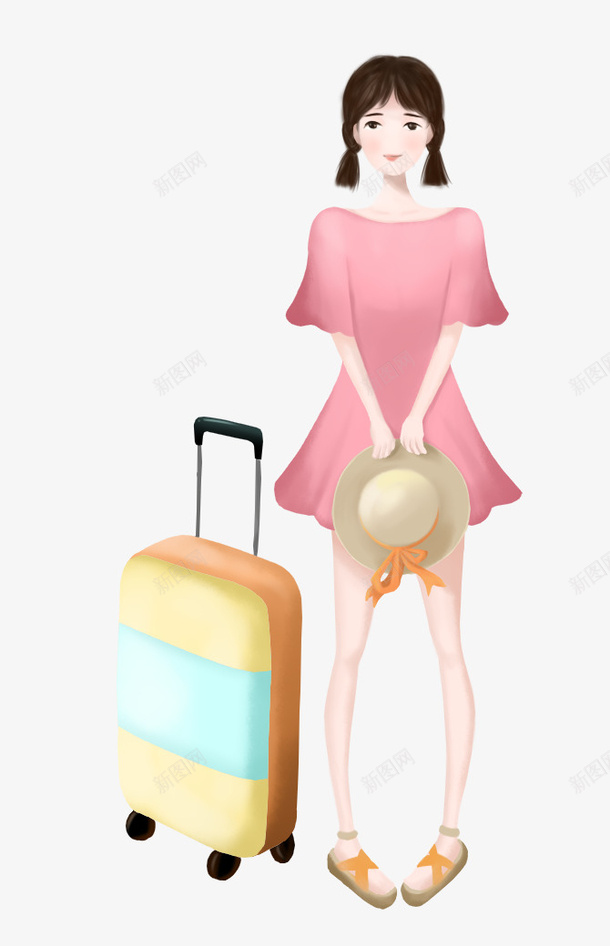 春天柳枝女孩旅行插画png免抠素材_88icon https://88icon.com 冯菁 唯美 女孩 旅行 春天 春天柳枝女孩旅行插画 春游 柳枝 浪漫 草帽 行李箱