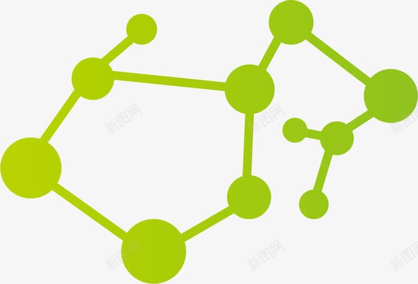 绿色化学分子矢量图ai免抠素材_88icon https://88icon.com 元素素材图 化学元素 化学分子 绿色化学分子 矢量图