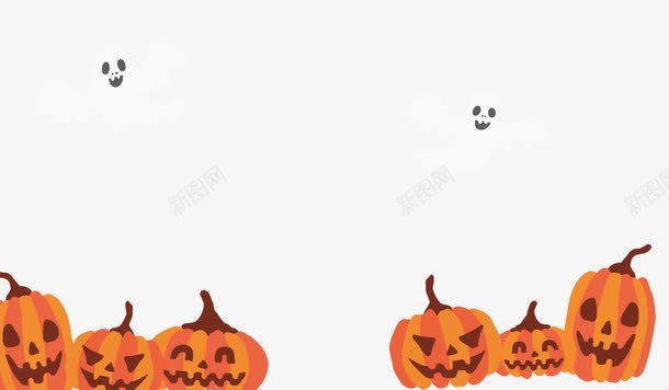 南瓜幽灵万圣节png免抠素材_88icon https://88icon.com 万圣节装饰 南瓜鬼脸 幽灵 海报