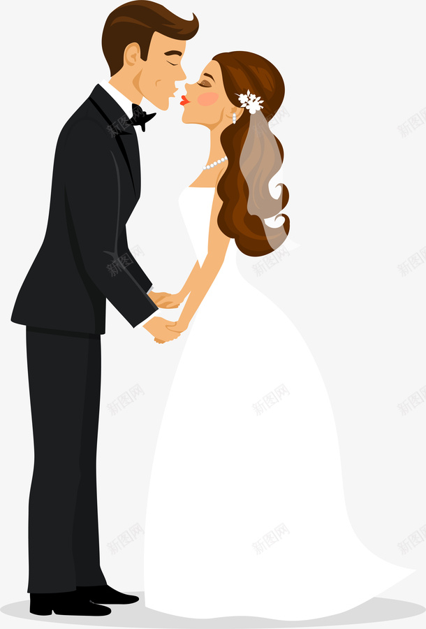 婚礼接吻甜蜜恋人png免抠素材_88icon https://88icon.com 亲吻 卡通人物 婚礼 接吻 接吻图 甜蜜 矢量图案 结婚