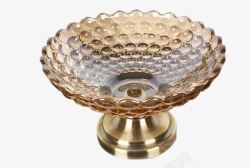 欧式玻璃双层果盘费洛梵奢华欧式果盘装饰器高清图片
