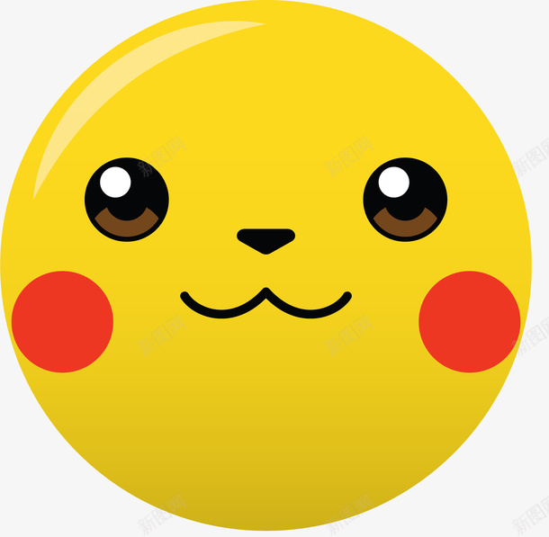 圆形反光卡通皮卡丘