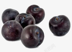 黑色李子散落的黑布林水果高清图片