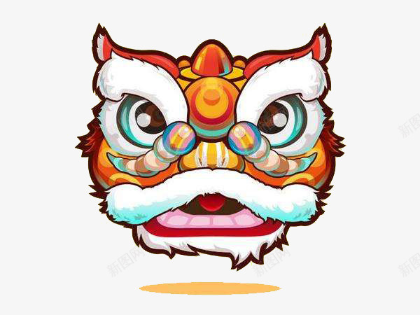 年味剪纸舞狮png免抠素材_88icon https://88icon.com 剪纸 年味 彩绘舞狮 梅花 鼠年