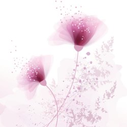 紫色春天复古花纹素材