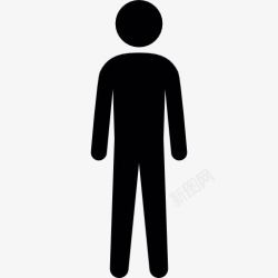 男性轮廓高大的人体轮廓图标高清图片