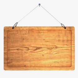 黄色木箱子木板悬挂装饰框吊牌高清图片