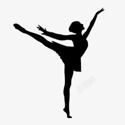 跳舞剪影芭蕾舞女孩高清图片
