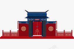 中式大门中国风喜庆古典门头高清图片