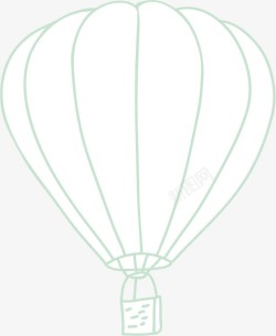 线描热气球矢量图素材
