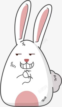 卡通得意贼笑的小白兔高清图片