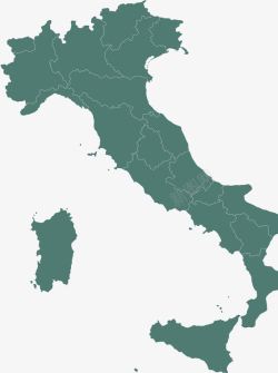 矢量地形图意大利地形轮廓地理插图高清图片
