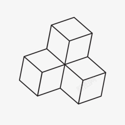 简约立体正方体堆积块素材