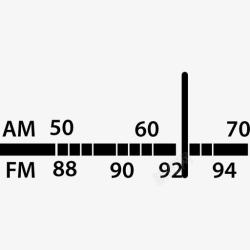 调谐装置收音机AM和FM调谐器图标高清图片