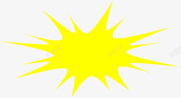 手绘爆炸光效手绘奥运会黄色爆炸图标图标