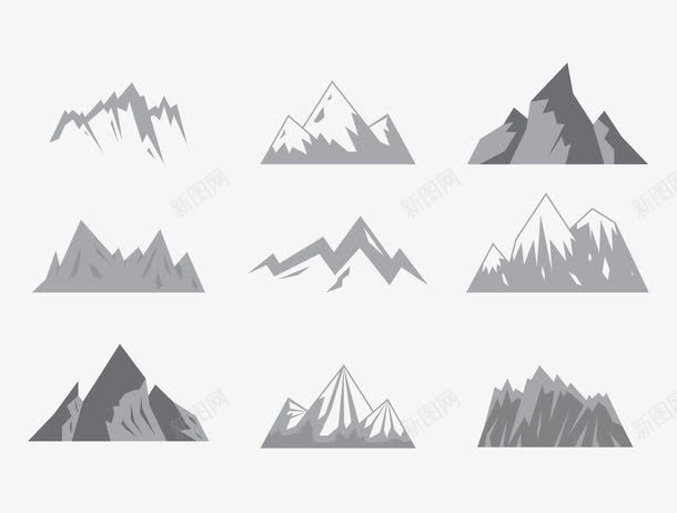 简约黑白卡通扁平山峰合集png免抠素材_88icon https://88icon.com 卡通 卡通山景 山峰 山景 山群 简约 简约黑白 群山 自然 自然景观 起伏 陡峭 黑白