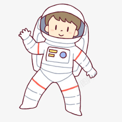 可爱太空人微笑可爱宇宙宇航员高清图片