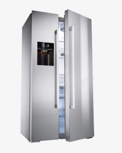 玫瑰金多门冰箱打开门的智能冰箱高清图片