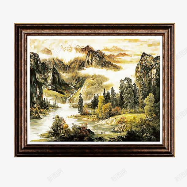 山峰装饰画png免抠素材_88icon https://88icon.com 产品实物 壁画 山水画 挂画 有框画 装饰画