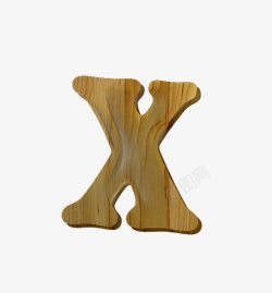 木纹字母x素材