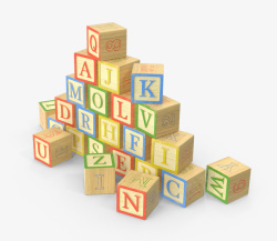 字母积木块学前教育幼教游戏素材