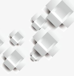 立体纸盒立体白色正方体纸盒背景装饰高清图片