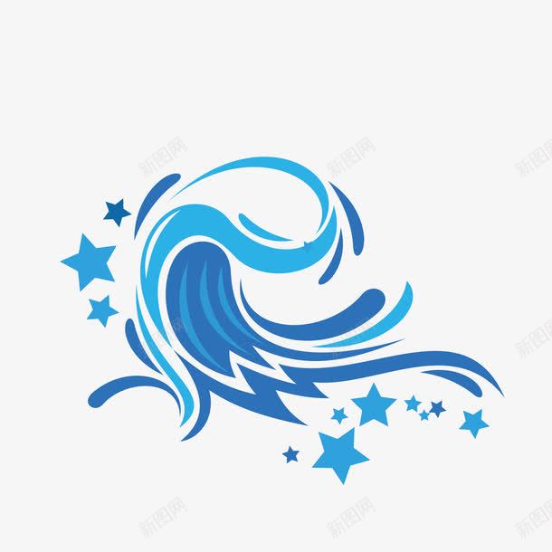 简约创意扁平化海水png免抠素材_88icon https://88icon.com 图案 小清新 水 水波 水花 波纹 海水 海浪 液体 液态 蓝色 装饰