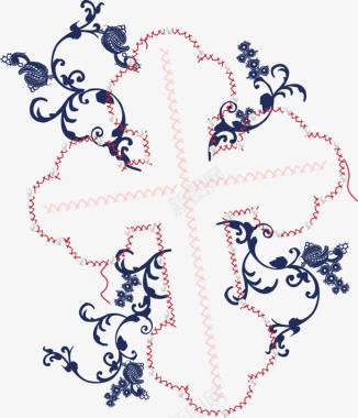 经典条纹系列刺绣花纹图标图标