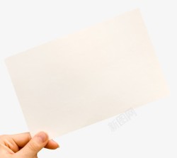 展示卡片手拿白纸高清图片