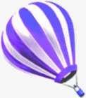 紫色白色条纹图案热气球招聘素材
