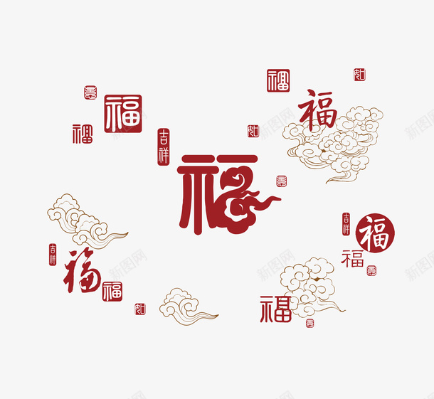 福字底纹psd免抠素材_88icon https://88icon.com 300像素图 PSD免抠 大图免抠 底纹 福字 高清免抠