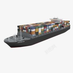 矢量图货轮交通工具货船模型高清图片