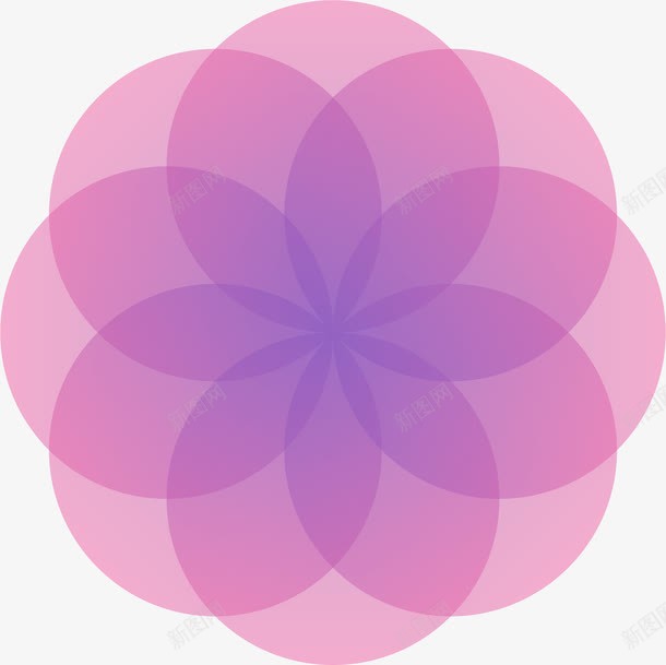 紫粉色几何渐变元素png免抠素材_88icon https://88icon.com 几何图形 几何渐变 几何色彩 图案 渐变结合 紫粉渐变