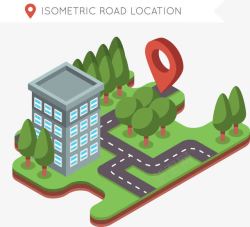 手机GPS导航城市小区目的地定位高清图片