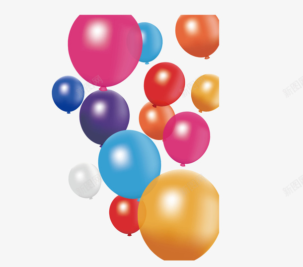 彩色气球矢量图ai免抠素材_88icon https://88icon.com 不一样的气球 气鼓鼓的气球 漂浮的气球 热闹气氛 节日喜庆 节日快乐 节日狂欢 矢量图