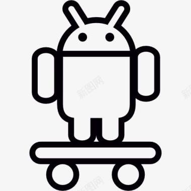 操作智能Android在滑板图标图标