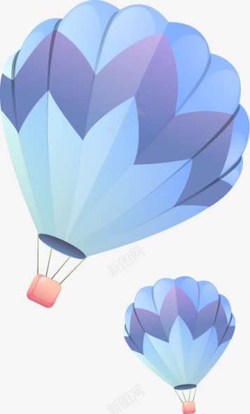 手绘简单热气球装饰png免抠素材_88icon https://88icon.com 手绘热气球 气球 热气球 简单热气球 蓝色热气球