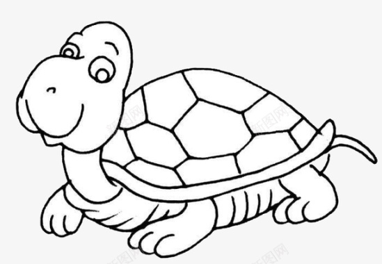动物图手绘的简笔画乌龟图标图标