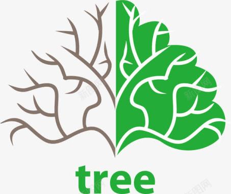 矢量树环保创意装饰树图标图标