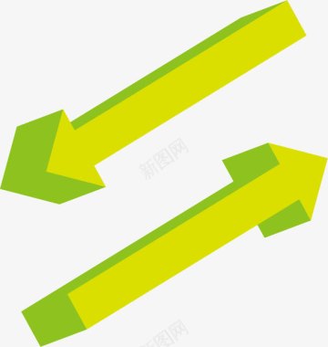 绿色信纸双向箭头图标图标