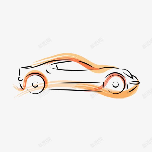 汽车线稿png免抠素材_88icon https://88icon.com 侧视图 写真在线 汽车先 汽车流线型 汽车线稿 流线型 线条
