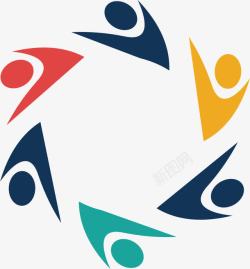 游泳的运动员创意体育logo矢量图图标高清图片