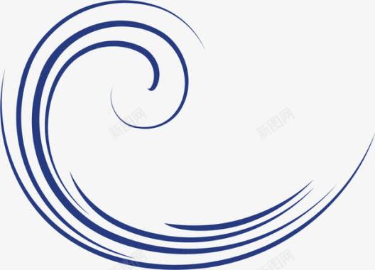 动感波浪线海浪风的图标图标