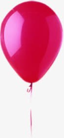 升在天空中的粉红色气球素材