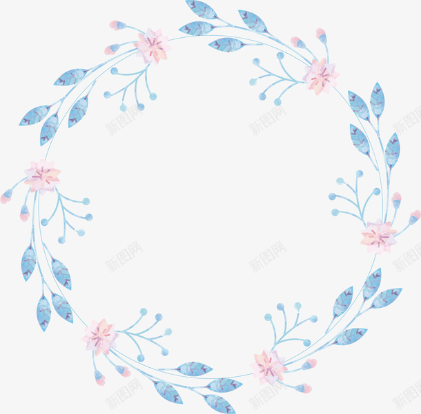 鲜花框矢量图ai免抠素材_88icon https://88icon.com PNG图 PNG图下载 创意卡通 卡通插图 插图 春天框 鲜花框 矢量图