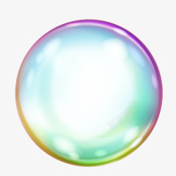创意泡泡手绘五彩斑斓气泡高清图片